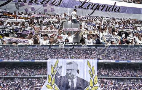 最后一舞！皇马巨幅Tifo亮相，致敬安切洛蒂、莫德里奇荣耀时刻